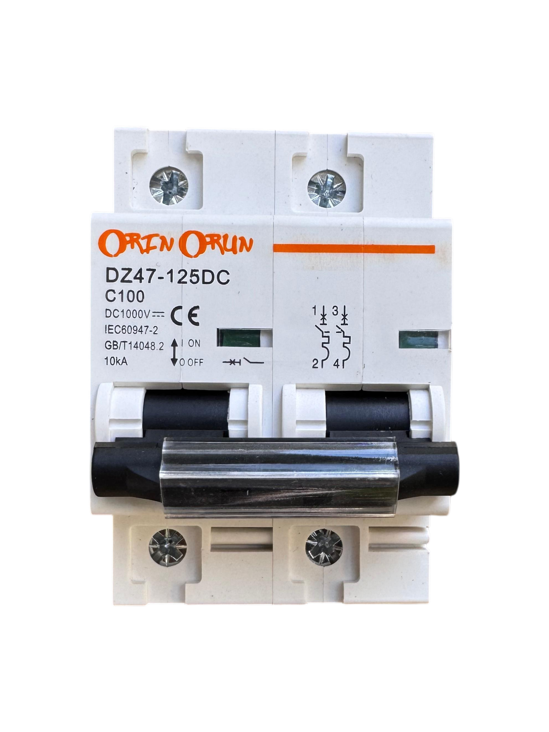 DC Breaker 2P 100A MCB DC 1000V