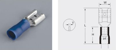 Crimp End Quick Disconnect Wire range:1.5-2.5mm