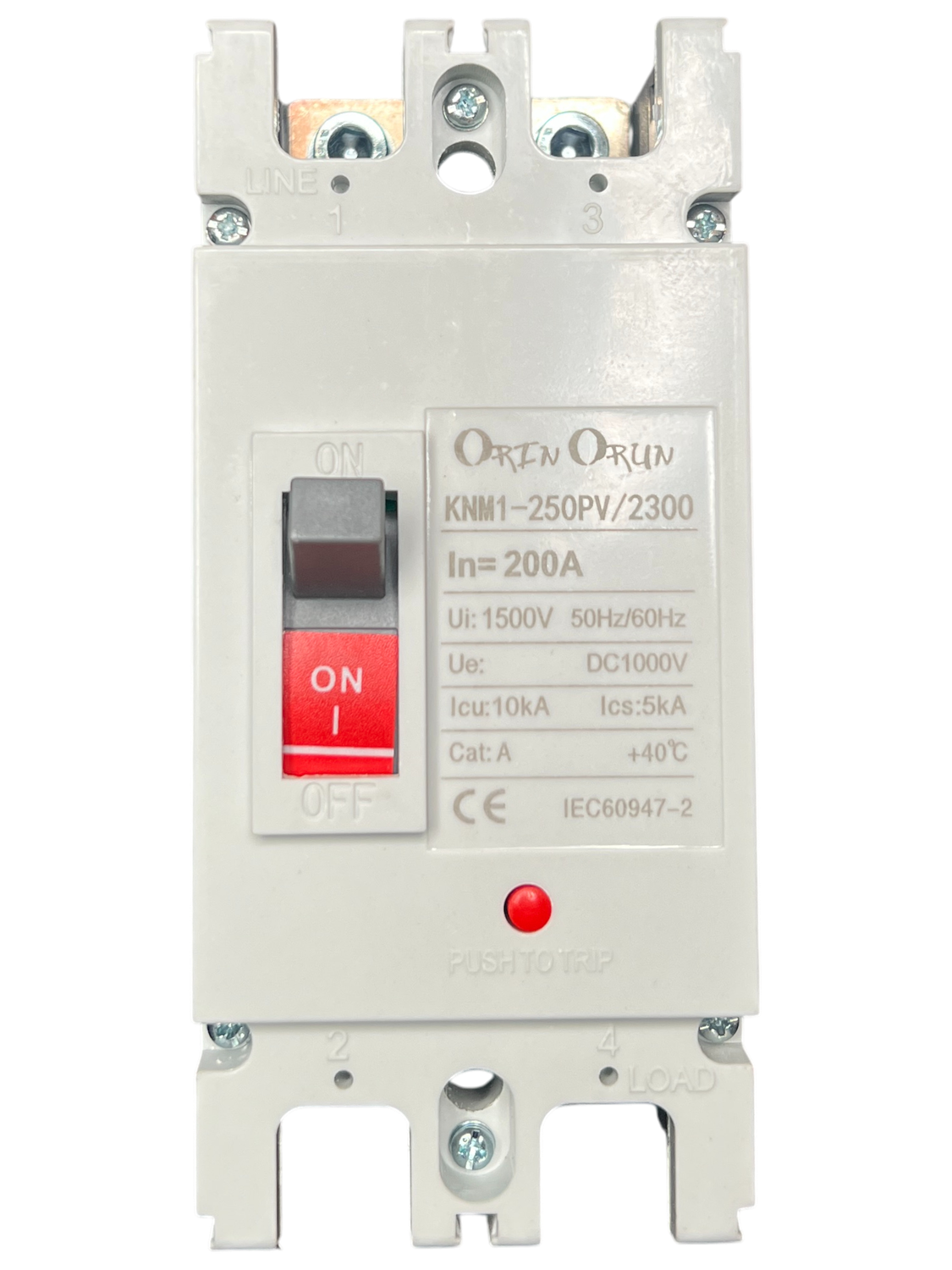 DC Breaker 2P 200A DC MCCB