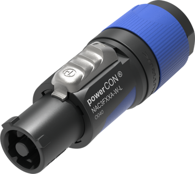 Neutrik NAC3FXXA-W-L powerCON Cable Connector AC Power Cable Connector with Color-coded Twist-lock Mechanism for 10-16mm Diameters