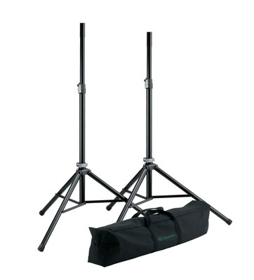 K&amp;M Two Speaker Stands and Carrying Bag Kit #KMSSPCBB MFR #21449-000-55