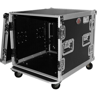 ProX T-10RSS Amp Rack ATA Flight Case (19" Depth, 10 RU, with Casters)  #PRT10RSS  MFR #T-10RSS