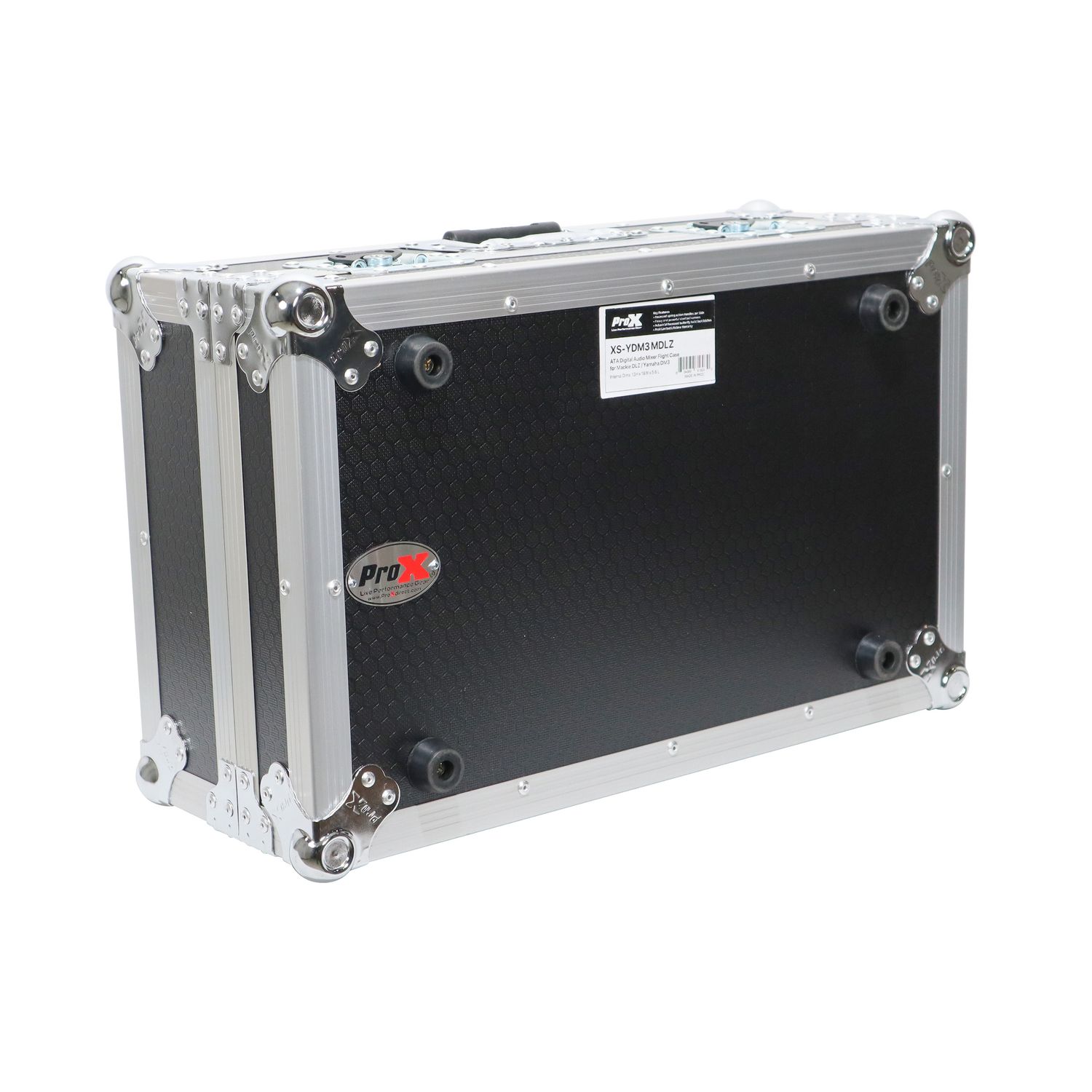 PROX ATA-Style Flight Case for Yamaha DM3 Mackie DLZ or Similarly Sized Equipment (Silver/Black) #PRXSYDM3MDLZ #XS-YDM3 MDLZ