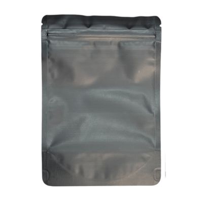 Clear plastic stand up pouch Full Black 14*20cm 200micron Pack of 50