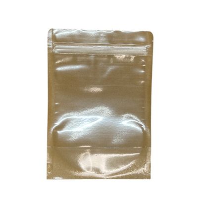 Clear plastic stand up pouch One side clear,one side Kraft 14X20 . 200micron Pack of 50