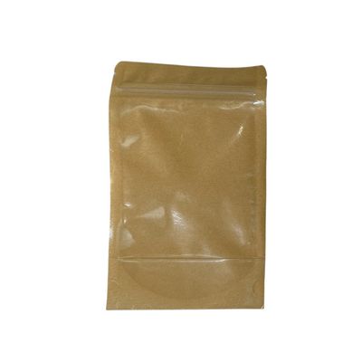 Clear plastic stand up pouch One side clear,one side Kraft 12*20cm 200micron Pack of 50