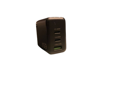 65W Gan PD charger,2C+1A,black,hs