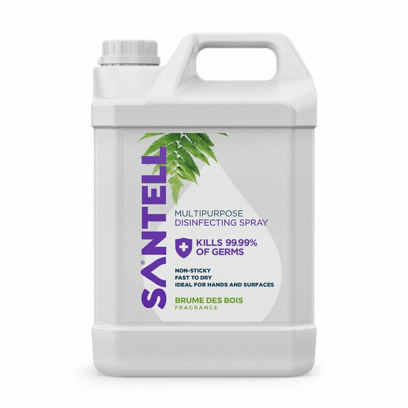 SANTELL Multipurpose Disinfecting Spray Refill Pack (5L), Fragrance: Brume des Bois