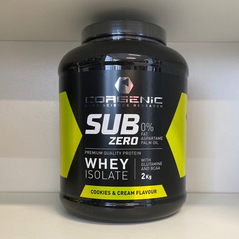 SUB ZERO Whey isolate 2KG chocolat ,vanille,cookie