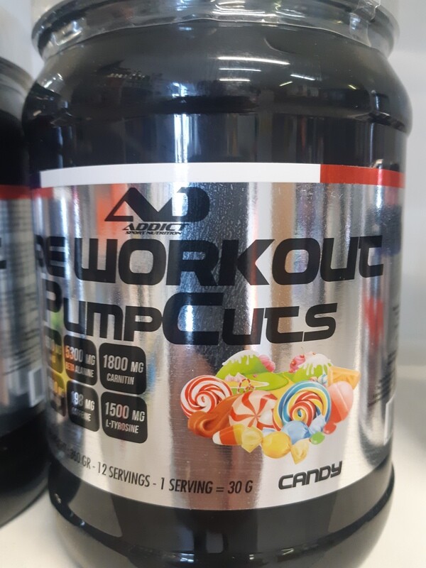 PRE WORKOUT PUMPCUTS ADDICT LEMON CANDY ET TROPIC