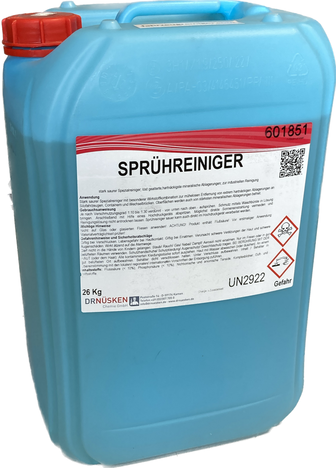 Dr. Nüsken Sprühreiniger Sauer, zur Grundreinigung von Silos und ...