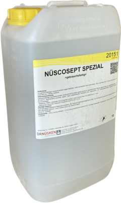 Dr. Nüsken Nüscosept Spezial, Flächendesinfektion gebrauchsfertig, Zitronenduft, 15 Liter Kanister, RKI gelistet