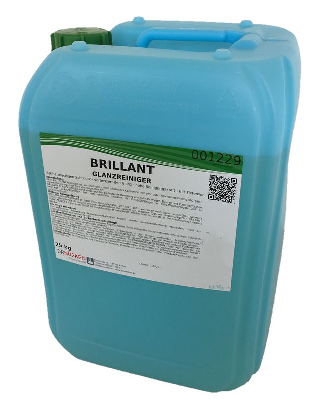 Dr. Nüsken Brillant Glanzreiniger. Der Reiniger für ländliche Laster. 25 Liter Kanister Konzentrat Dr. Nüsken Brillant Glanzreiniger. Der Reiniger für ländliche Laster. 25 Liter Kanister Konzentrat