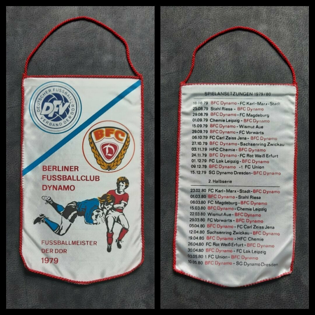 Wimpel BFC Dynamo DDR Fussballmeister 1979