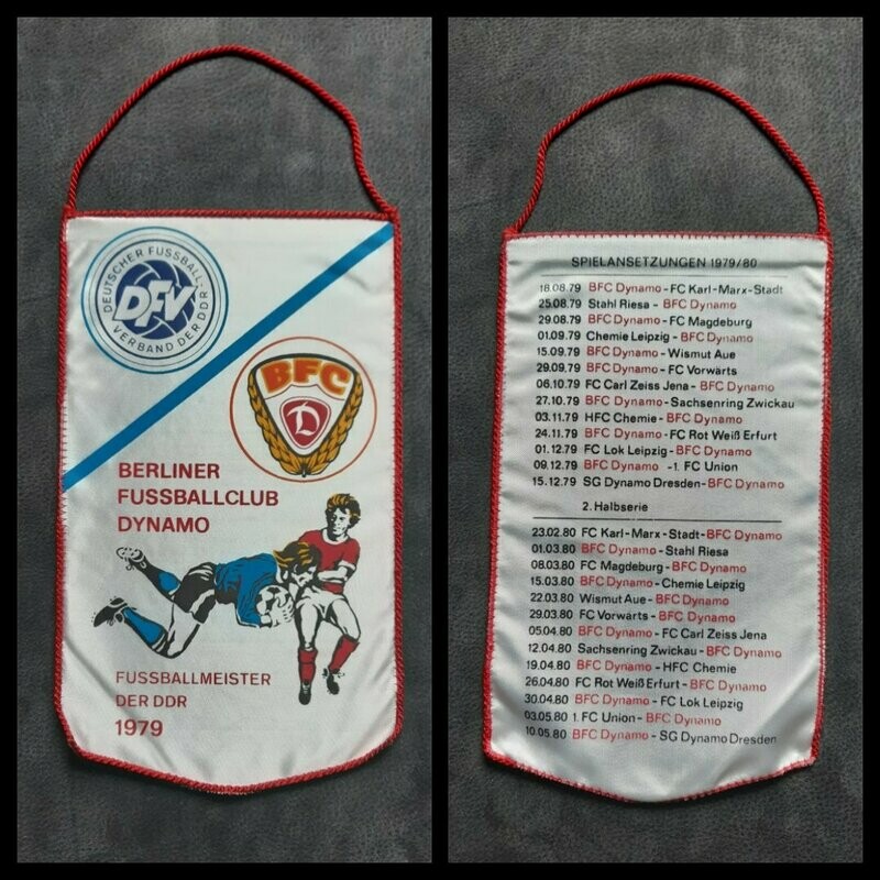 Wimpel BFC Dynamo DDR Fussballmeister 1979