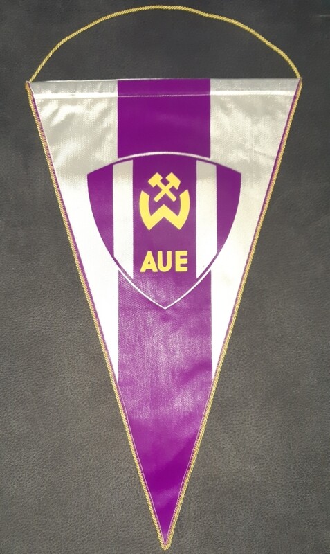 Großer 41 cm Wimpel BSG Wismut Aue DDR Oberliga 