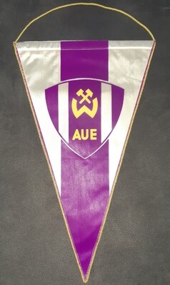 Großer 41 cm Wimpel BSG Wismut Aue DDR Oberliga 