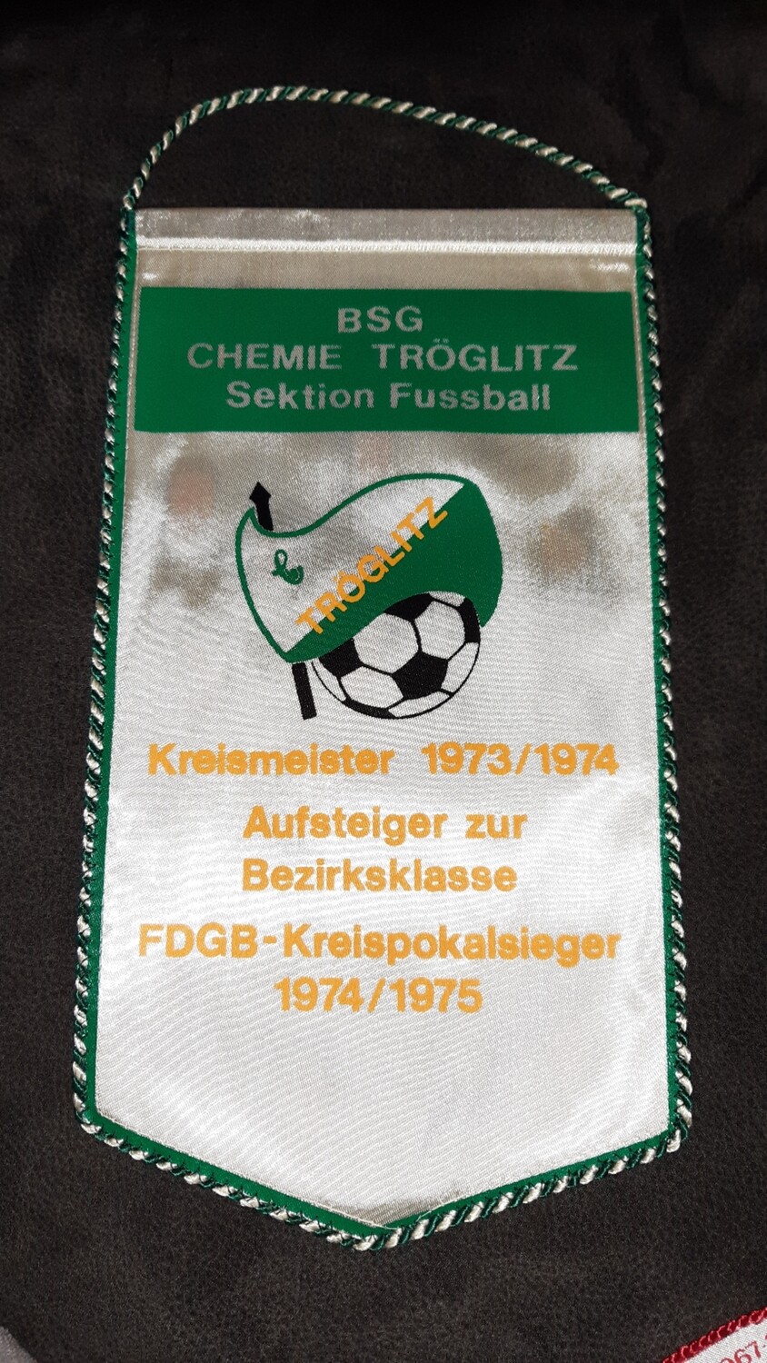 Wimpel BSG Chemie Tröglitz 70er Jahre DDR Bezirksklasse 