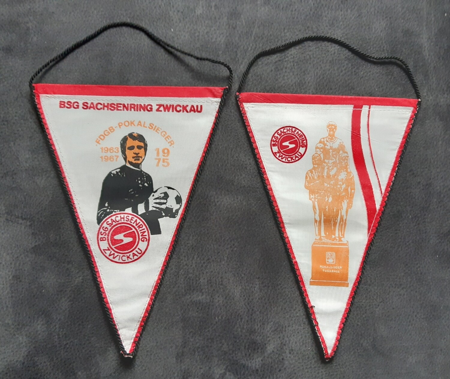 Wimpel BSG Sachsenring Zwickau FDGB Pokalsieger DDR Oberliga 