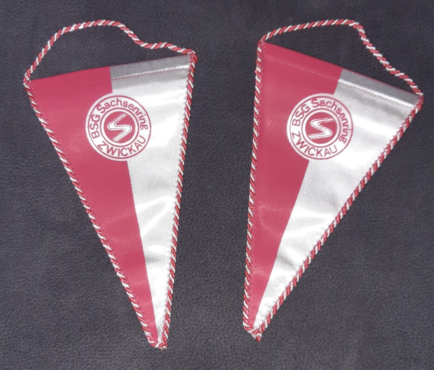 2 x Wimpel BSG Sachsenring Zwickau DDR Oberliga