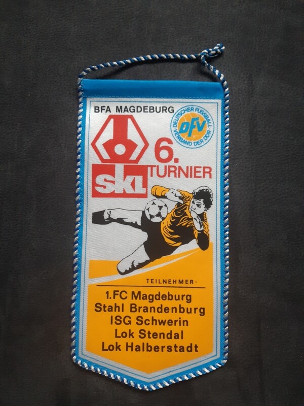 Wimpel 1.FC Magdeburg 6.SKL Turnier Stahl Brandenburg DDR Oberliga
