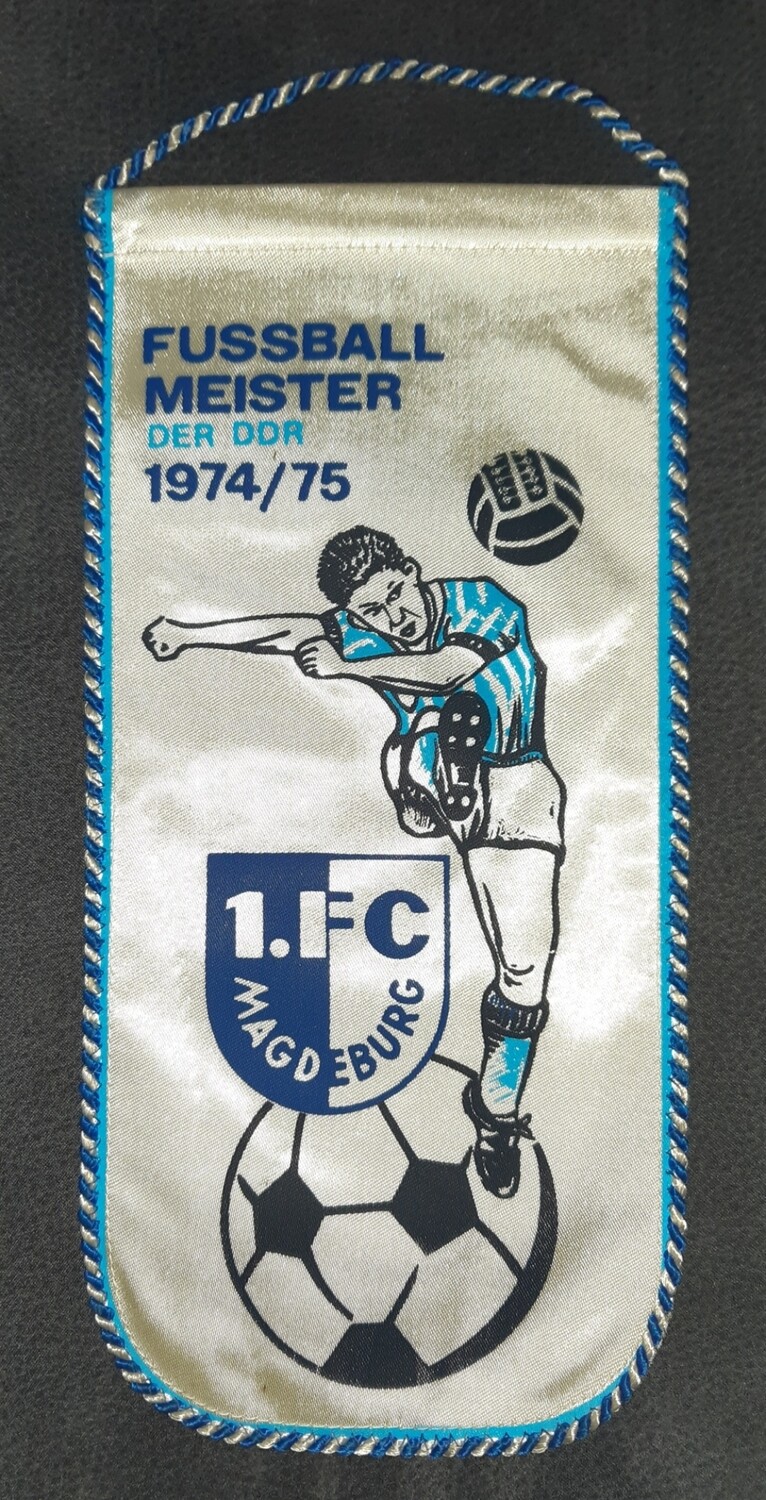 Orig. Wimpel 1.FC Magdeburg DDR Meister 1974/75