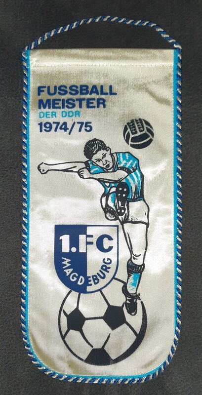 Orig. Wimpel 1.FC Magdeburg DDR Meister 1974/75