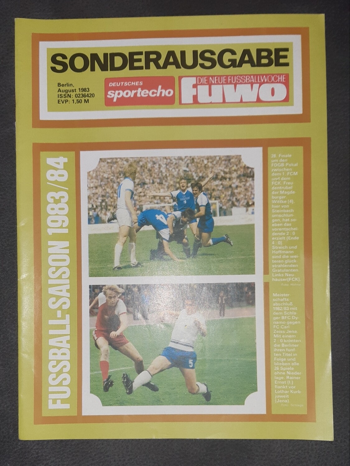 Sportecho Fuwo Sonderausgabe 1983/84 DDR
