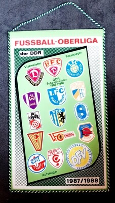 Orig. Wimpel DDR Oberliga Saison 1987/88 Orig. Wimpel DDR Oberliga Saison 1987/88