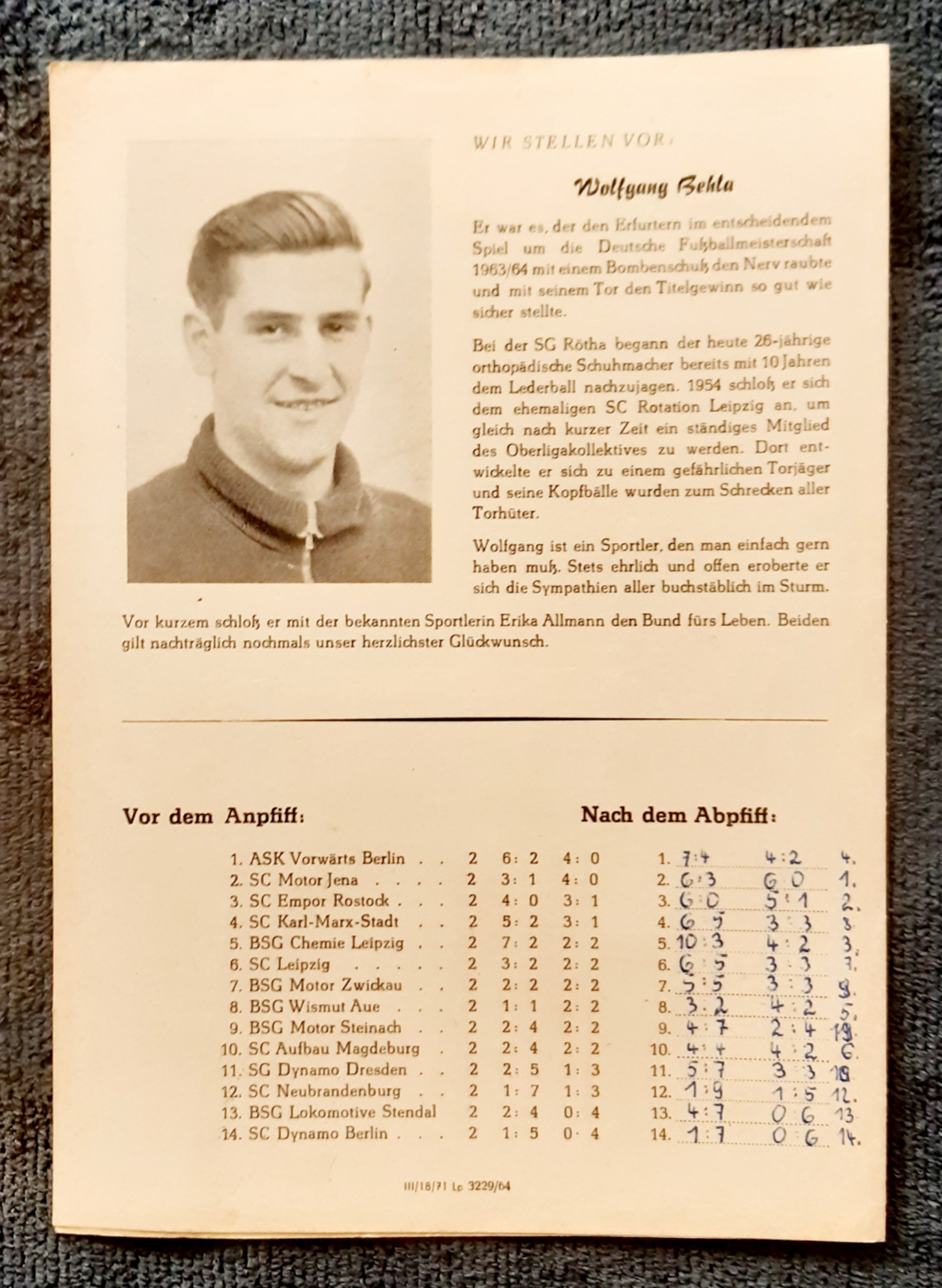 Wimpel 1.FC Lok Leipzig DDR Oberliga