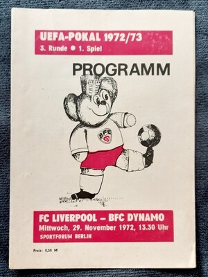 Programm 22.11.1988 BFC Dynamo Bayer Uerdingen 