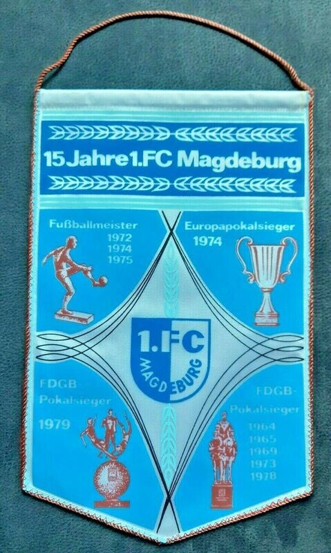 Orig. Wimpel 15 Jahre 1.FC Magdeburg 1980