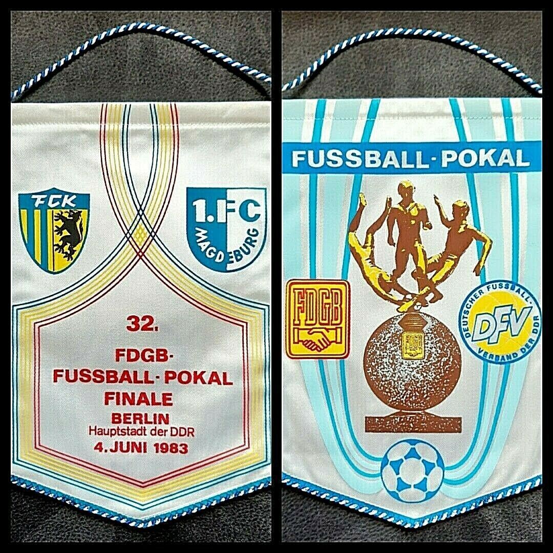 Orig. Wimpel 1.FC Magdeburg Karl Marx Stadt FDGB Pokal Finale 1983
