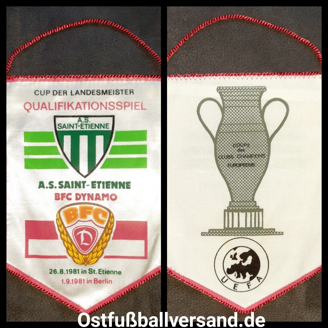 Wimpel BFC Dynamo AS Saint Etienne EC der Landesmeister 1981
