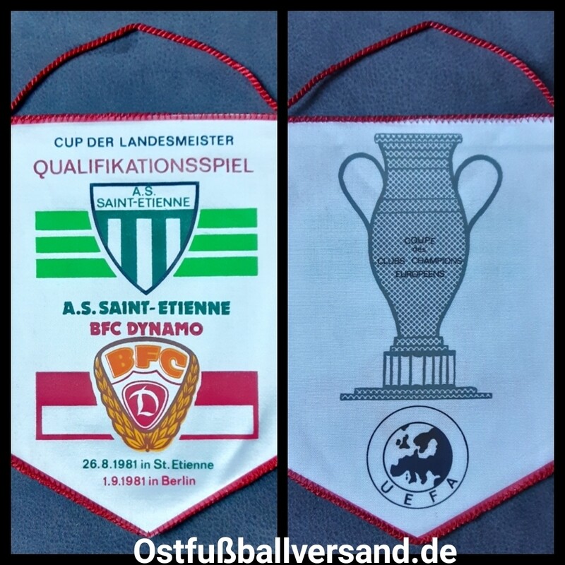 Wimpel BFC Dynamo AS Saint Etienne EC der Landesmeister 1981