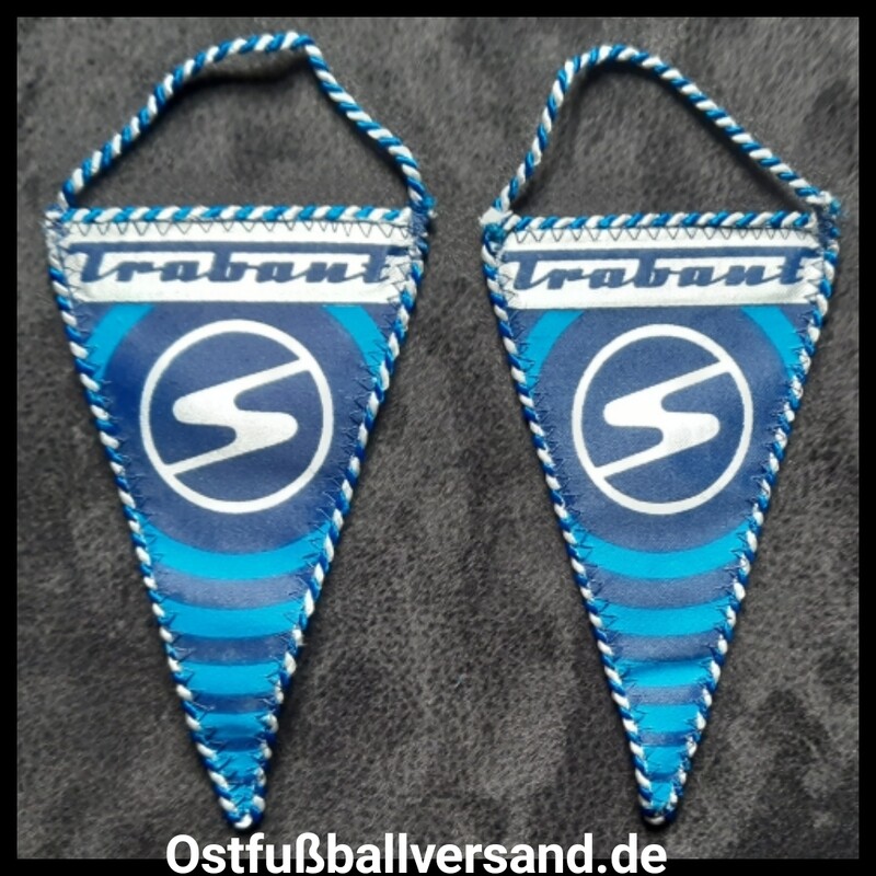 2 x Orig. DDR Trabant Wimpel 13 x 7 cm VEB Sachsenring Zwickau 