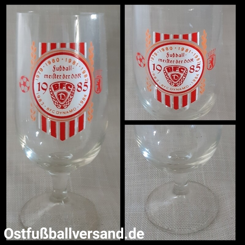 Orig. Glas BFC Dynamo Berlin 1985 DDR Oberliga Fußball Meister