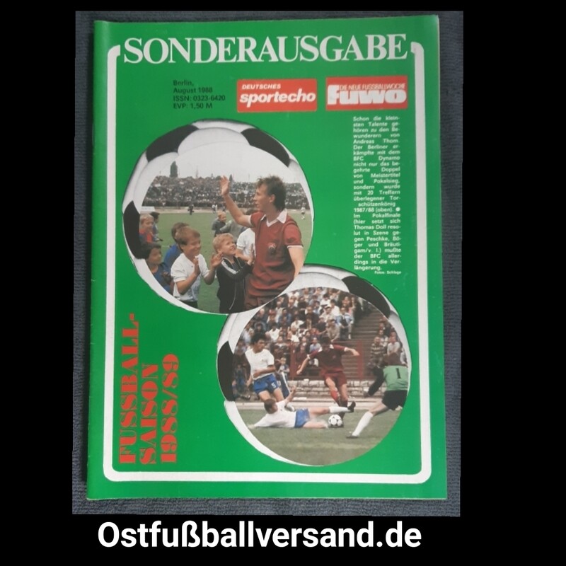 Sportecho Fuwo Sonderausgabe 1988/89 DDR