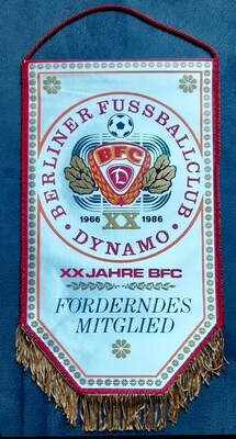 Wimpel BFC Dynamo Berlin 20 Jahre Mitglied 30 x 18 cm