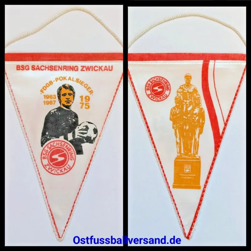 Wimpel BSG Sachsenring Zwickau FDGB Pokalsieger DDR Oberliga Wimpel BSG Sachsenring Zwickau FDGB Pokalsieger DDR Oberliga