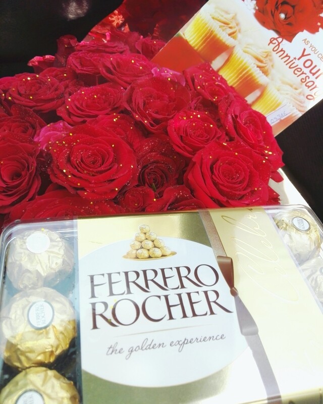 Flowers and chocolate