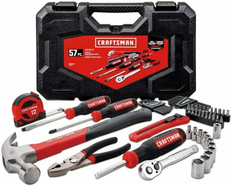 CRAFTSMAN Home Tool Kit / Mechanics Tools Kit, 57-Piece