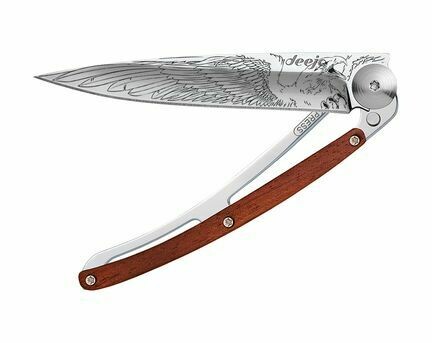 Deejo Messer Tattoo Adler mit Korallenholz