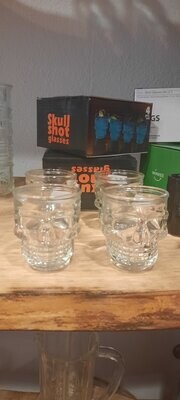 Skull Shotglas 4 er Set