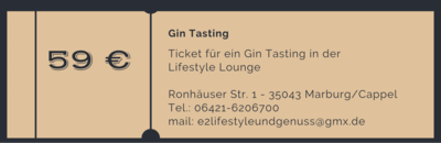 Ticket Gin Tasting