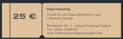 Ticket Zigarrentasting