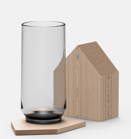 Pikkii Glas Untersetzer aus Bambus