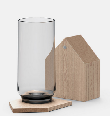 Pikkii Glas Untersetzer aus Bambus
