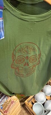 e2 Shirt Mexican Skull Oliv