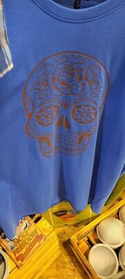 e2 Shirt Mexican Skull Blau